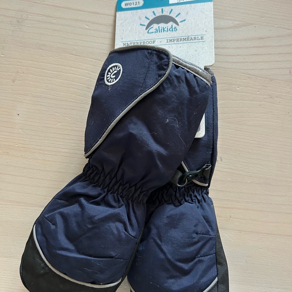 Calikids Navy Waterproof Mittens